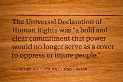 A quote of former US President, Jimmy Carter, on Human Rights to represent the article title - Human Rights Healthcare