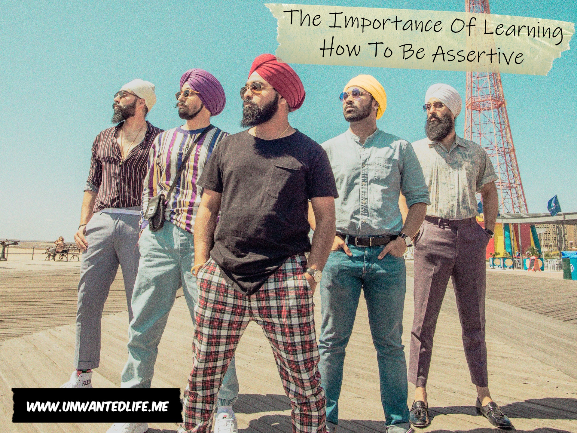 A group photo of five Sikh men looking smart and posing - The Importance Of Learning How To Be Assertive
