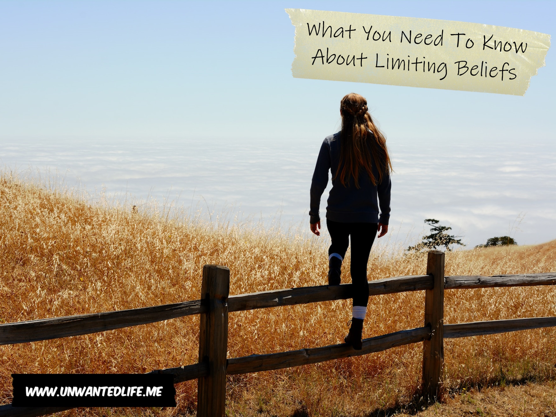 A photo of a woman stepping over a fence to represent the topic of the article - What You Need To Know About Limiting Beliefs