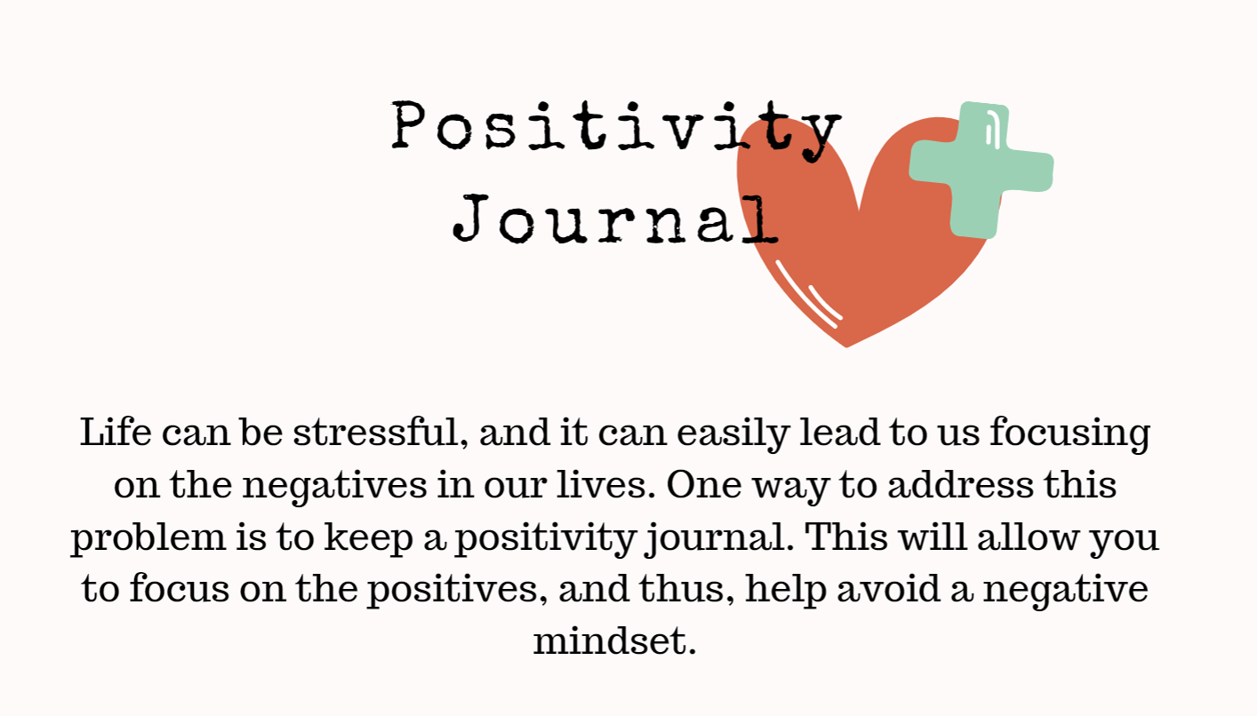 A snipped of the front cover for my Positivity Journal