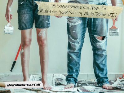 A photo of a couple's legs covered in paint as they engage in painting and decorating to represent the topic of the article - 15 Suggestions On How To Maintain Your Sanity While Doing DIY