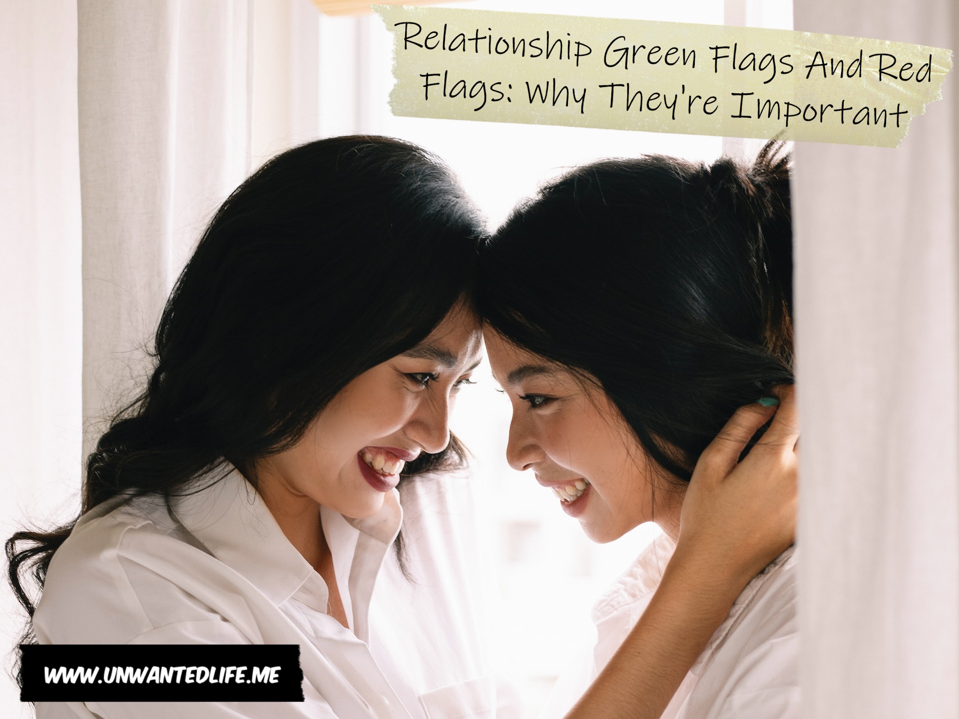 An image of two Asian women engaging in displays of affection to represent the topic of the article - Relationship Green Flags And Red Flags: Why They're Important