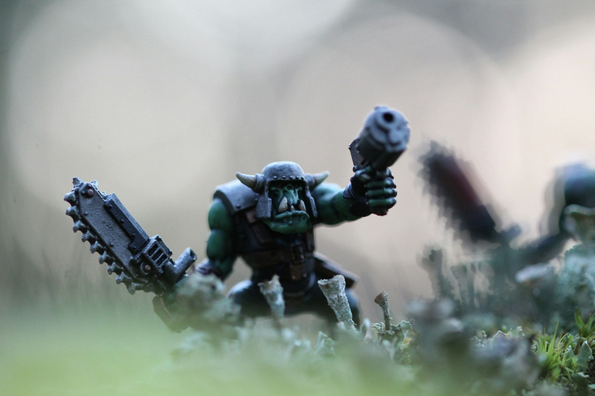 Ork painted miniature from Warhammer and Warhammer 40K